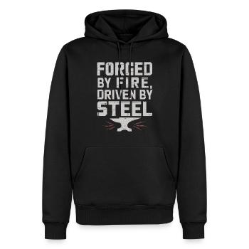 Blacksmithing Viking Warrior Norse Forge Metalwork - Männer Premium Bio Hoodie - Schwarz - Vorne - Nico (187cm)