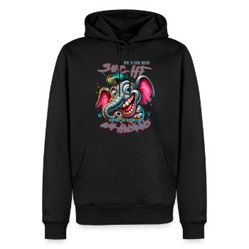 Wenn ihr mich sucht ich bin am Rande des Wahnsinns - Männer Premium Bio Hoodie - Schwarz - Vorne - Nico (187cm)