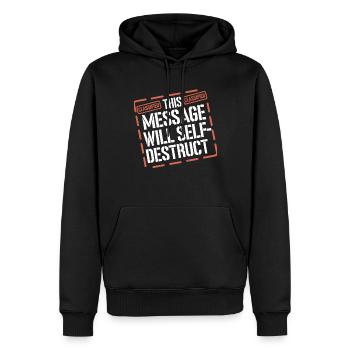 Retro Cryptography Spy Code Roast Spying - Men’s Premium Organic Hoodie - black - Front - Nico (187cm)