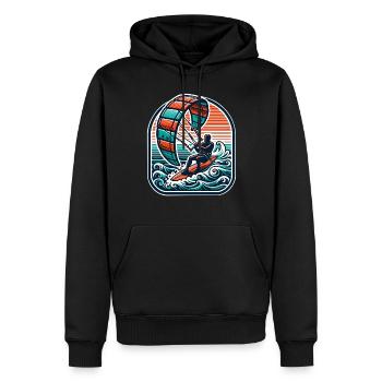 Kitesurf Kitesurfer Kiteboard - Sweat à capuche Premium bio Homme - noir - Devant - Nico (187cm)
