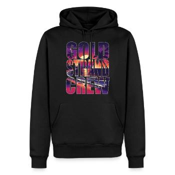 Golden Sands Crew Bulgarie Fêtes de fin d’année - Sweat à capuche Premium bio Homme - noir - Devant - Nico (187cm)