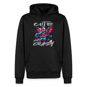 Cute but Crazy Elefant Comic Stil - Männer Premium Bio Hoodie - Schwarz - Vorne - Nico (187cm)