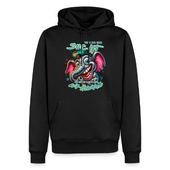 Si vous me cherchez, je suis au bord de la folie - Sweat à capuche Premium bio Homme - noir - Devant - Nico (187cm)