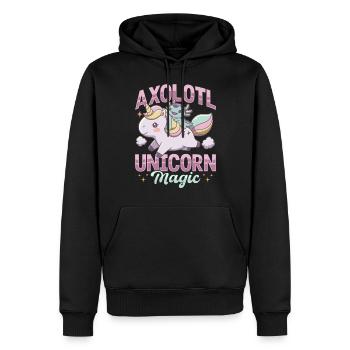 Cute Axolotl Unicorn Axolotl Unicorn Magic - Männer Premium Bio Hoodie - Schwarz - Vorne - Nico (187cm)