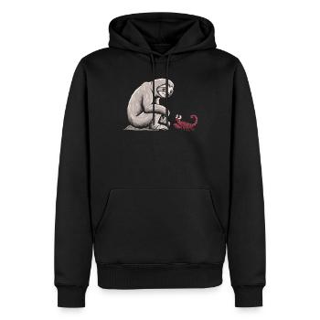Skorpion Sternzeichen Faultier Illustration - Männer Premium Bio Hoodie - Schwarz - Vorne - Nico (187cm)