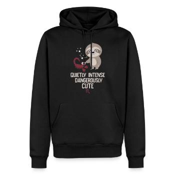 Signe du zodiaque Scorpion Paresse : Calme Intense - Sweat à capuche Premium bio Homme - noir - Devant - Nico (187cm)