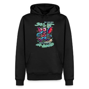 Wenn ihr mich sucht, ich bin am Rande des Wahnsinn - Männer Premium Bio Hoodie - Schwarz - Vorne - Nico (187cm)
