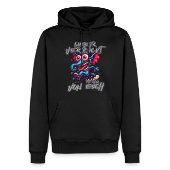 Lieber verrückt als einer von euch – Elefant - Männer Premium Bio Hoodie - Schwarz - Vorne - Nico (187cm)