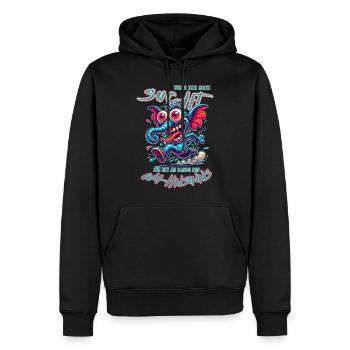 Wenn ihr mich sucht, ich bin am Rande des Wahnsinn - Männer Premium Bio Hoodie - Schwarz - Vorne - Nico (187cm)