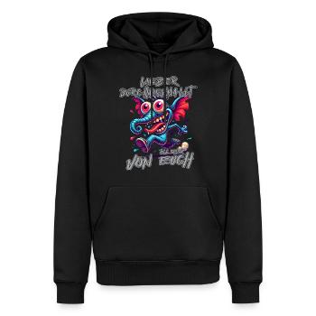 Mieux vaut être fou que l’un d’entre vous – éléphant - Sweat à capuche Premium bio Homme - noir - Devant - Nico (187cm)