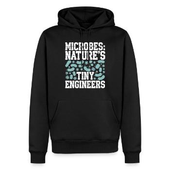 Microscope Enthusiast Lab Technician Science - Men’s Premium Organic Hoodie - black - Front - Nico (187cm)
