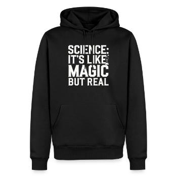 Microscope Enthusiast Lab Technician Science - Men’s Premium Organic Hoodie - black - Front - Nico (187cm)