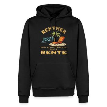 Rentner 2026 - Männer Premium Bio Hoodie - Schwarz - Vorne - Nico (187cm)