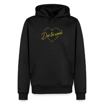 Amour Dortmund - Sweat à capuche Premium bio Homme - noir - Devant - Nico (187cm)