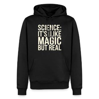 Microscope Enthusiast Lab Technician Science - Men’s Premium Organic Hoodie - black - Front - Nico (187cm)