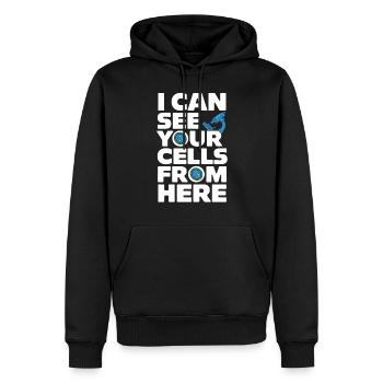 Passionné de microscope Technicien de laboratoire Science - Sweat à capuche Premium bio Homme - noir - Devant - Nico (187cm)