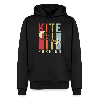 Kitesurfer Kiteboard Kitesurfen Kitesurf - Männer Premium Bio Hoodie - Schwarz - Vorne - Nico (187cm)