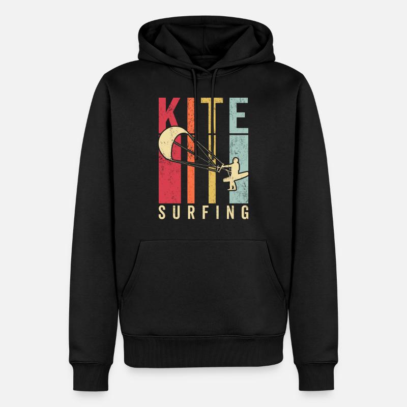 Kitesurfeur Kiteboard Kitesurf Kitesurf - Sweat à capuche Premium bio Homme - noir