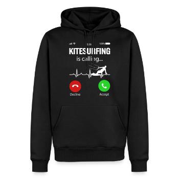 Kitesurfer Kiteboard Kitesurfen Kitesurf - Männer Premium Bio Hoodie - Schwarz - Vorne - Nico (187cm)