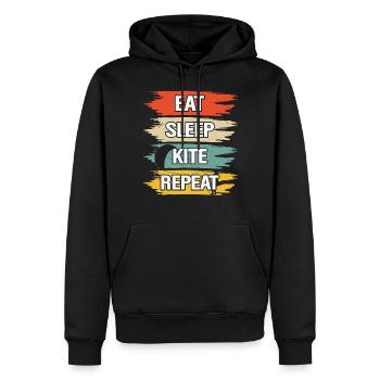 Kitesurfer Kiteboard Kitesurfen Kitesurf - Männer Premium Bio Hoodie - Schwarz - Vorne - Nico (187cm)