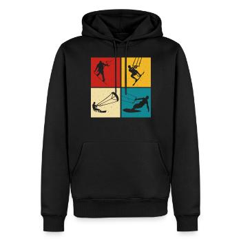 Kitesurfer Kiteboard Kitesurfen Kitesurf - Männer Premium Bio Hoodie - Schwarz - Vorne - Nico (187cm)