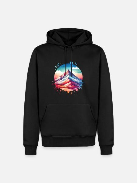 Mountain - Men’s Premium Organic Hoodie - black