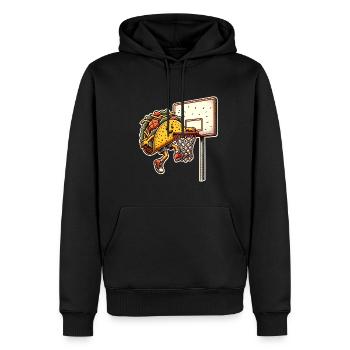 Taco Basketball Tacos - Sweat à capuche Premium bio Homme - noir - Devant - Nico (187cm)