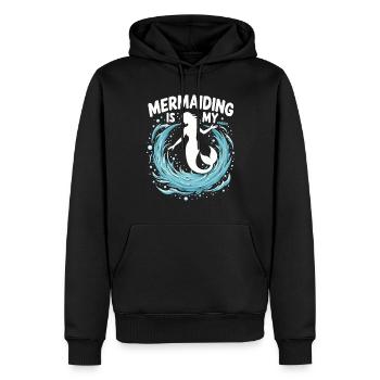 Mermaid Underwater Performer Mermaid - Men’s Premium Organic Hoodie - black - Front - Nico (187cm)