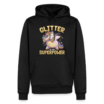 Cute Dabbing Unicorn Chubby - Männer Premium Bio Hoodie - Schwarz - Vorne - Nico (187cm)