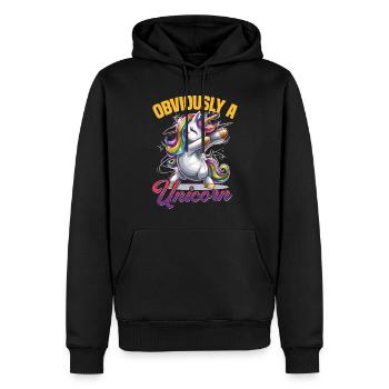 Cute Dabbing Unicorn Rainbows - Männer Premium Bio Hoodie - Schwarz - Vorne - Nico (187cm)
