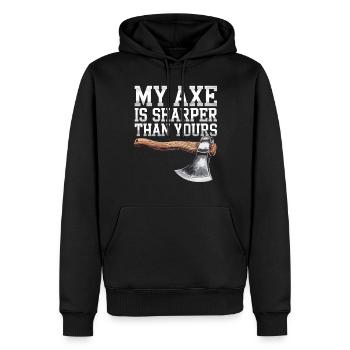Lancer de hache Cible Pratique Bûcheron Sport - Sweat à capuche Premium bio Homme - noir - Devant - Nico (187cm)