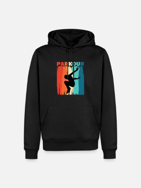 Parkour - Men’s Premium Organic Hoodie - black