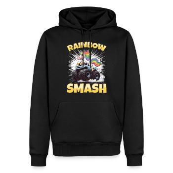Cute Monster Truck Unicorn Rainbows - Männer Premium Bio Hoodie - Schwarz - Vorne - Nico (187cm)