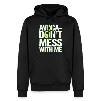 Avocado Liebhaber: Vegan Vegetarisch Spaß - Männer Premium Bio Hoodie - Schwarz - Vorne - Nico (187cm)