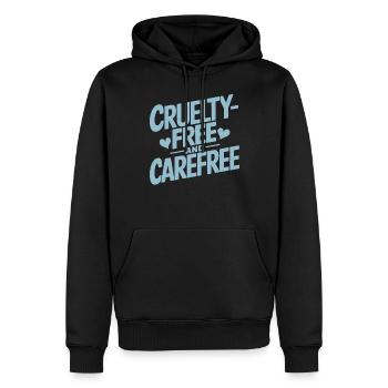 Grausamkeitsfrei Und Sorglos Vegan Vegetarier - Männer Premium Bio Hoodie - Schwarz - Vorne - Nico (187cm)