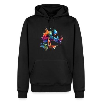 Parkour - Männer Premium Bio Hoodie - Schwarz - Vorne - Nico (187cm)