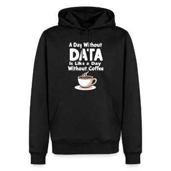 Data Analyst Big Data Specialist Business - Men’s Premium Organic Hoodie - black - Front - Nico (187cm)