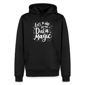 Data Analyst Big Data Specialist Business - Men’s Premium Organic Hoodie - black - Front - Nico (187cm)