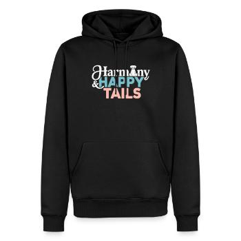 Doga Dog Yoga Bien-être pour animaux de compagnie Étirements conscients - Sweat à capuche Premium bio Homme - noir - Devant - Nico (187cm)