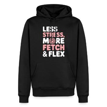 Doga Dog Yoga Bien-être pour animaux de compagnie Étirements conscients - Sweat à capuche Premium bio Homme - noir - Devant - Nico (187cm)