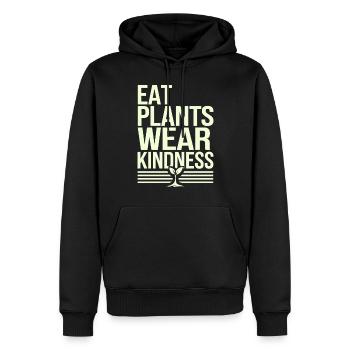 Manger des plantes Paresseux Amabilité Végétalien - Sweat à capuche Premium bio Homme - noir - Devant - Nico (187cm)