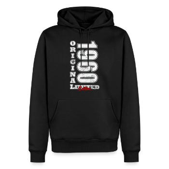 Édition limitée 1960 - Sweat à capuche Premium bio Homme - noir - Devant - Nico (187cm)