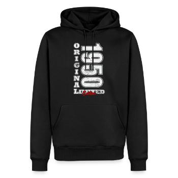 1950 limited edition - Männer Premium Bio Hoodie - Schwarz - Vorne - Nico (187cm)