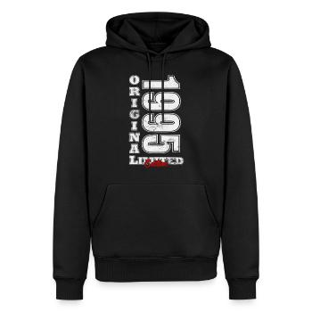 1995 limited edition - Männer Premium Bio Hoodie - Schwarz - Vorne - Nico (187cm)