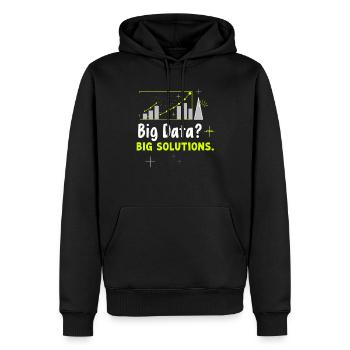 Data Analyst Big Data Specialist Business - Men’s Premium Organic Hoodie - black - Front - Nico (187cm)