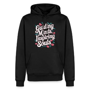 Les enseignants : des leaders, des âmes inspirantes - Sweat à capuche Premium bio Homme - noir - Devant - Nico (187cm)