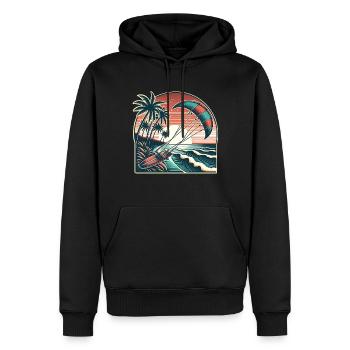 Kitesurfen Kitesurfer Kiteboard - Männer Premium Bio Hoodie - Schwarz - Vorne - Nico (187cm)