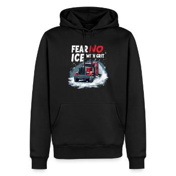 e Road Trucker Extreme Winter Driving - Men’s Premium Organic Hoodie - black - Front - Nico (187cm)