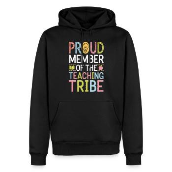 Stolzes Mitglied Des Lehrer Stammes - Männer Premium Bio Hoodie - Schwarz - Vorne - Nico (187cm)