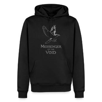 Messager Le Vide Corbeau Mystique - Sweat à capuche Premium bio Homme - noir - Devant - Nico (187cm)